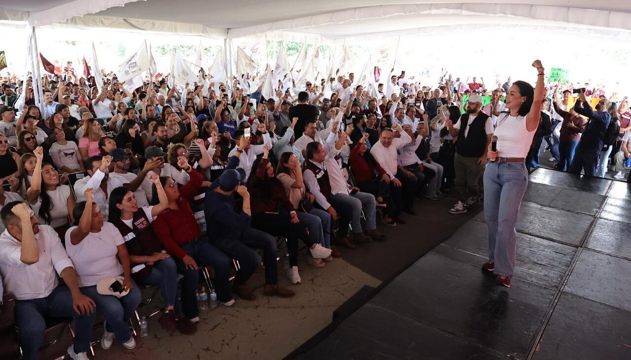 Asamblea multitudinaria de Morena en apoyo a Claudia Sheinbaum y a la soberanía nacional