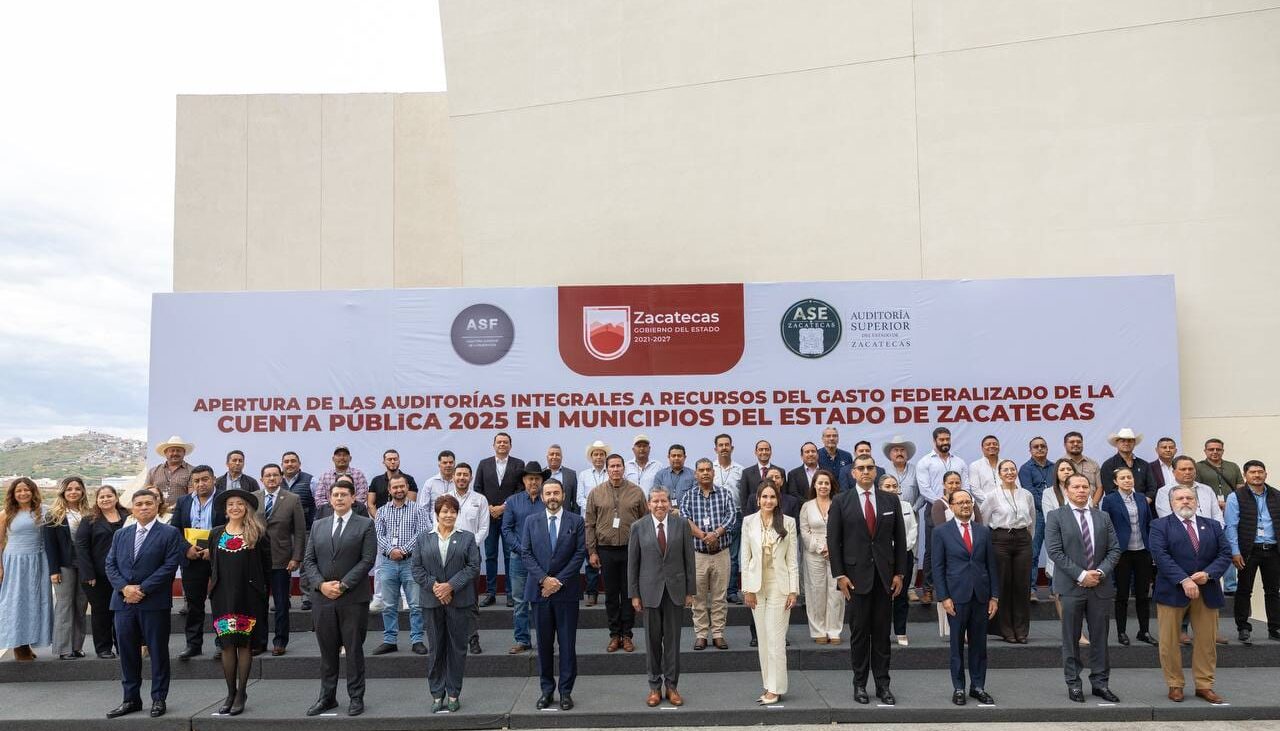 Autoridades estatales, municipales y fiscalizadoras durante la apertura de auditorías de la Cuenta Pública 2025 en Zacatecas